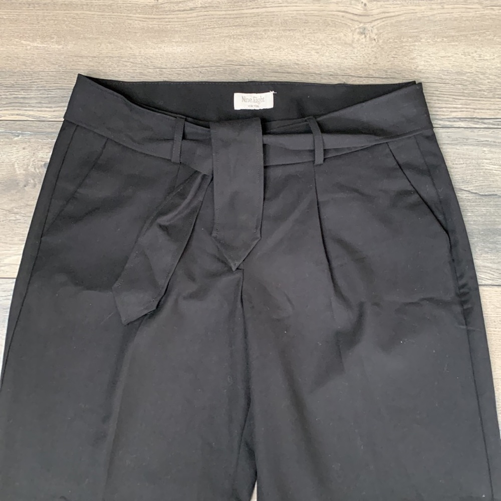 Nine Eight Black Flowy/straight Leg Pants Size 10